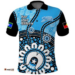 Custom Text And Number Adelaide Strikers NAIDOC 2023 Polo Shirt Indigenous For Our Elders Amazing Aussie