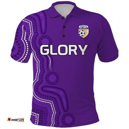 Perth Glory Soccer Polo Shirt Aboriginal Amazing Aussie