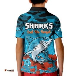 Sharks ANZAC 2023 Polo Shirt Camouflage Poppy Mix Aboriginal Amazing Aussie