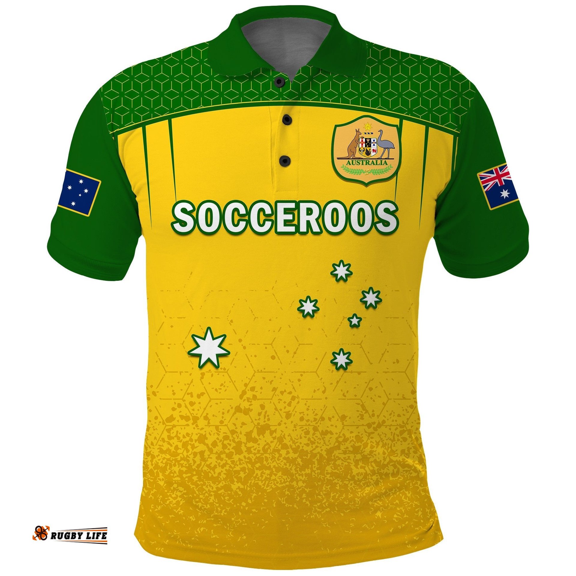 Australia Soccer Polo Shirt Socceroos Dots Kangaroo Simple Style Amazing Aussie