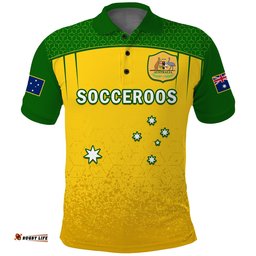 Australia Soccer Polo Shirt Socceroos Dots Kangaroo Simple Style Amazing Aussie