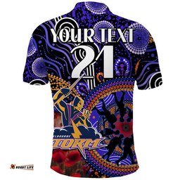 Custom Personalised Storm Rugby ANZAC Polo Shirt Aboriginal Military and Poppy Flowers Amazing Aussie