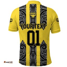 Custom Personalised Wellington Phoenix The Nix Maori Polo Shirt Soccer Club Original Style - Yellow Amazing Aussie