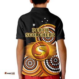 Perth Scorchers Cricket Polo Shirt Champions BBL12 Proud Indigenous Art Amazing Aussie