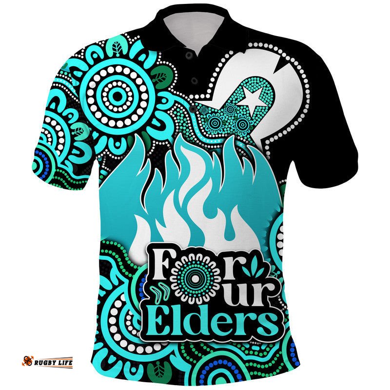 Custom Personalised Brisbane Heat Cricket Polo Shirt NAIDOC Torres Strait For Our Elders Amazing Aussie