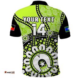 Custom Text And Number Sydney Thunder NAIDOC 2023 Polo Shirt Indigenous For Our Elders Amazing Aussie
