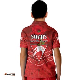 Swans Football ANZAC Polo Shirt Lest We Forget Amazing Aussie