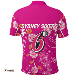 Sydney Sixers Aboriginal Art Cricket 2022 Polo Shirt