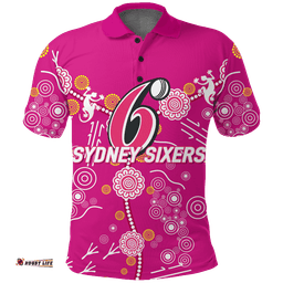 Sydney Sixers Aboriginal Art Cricket 2022 Polo Shirt