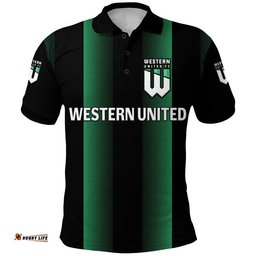 Custom Personalised Western United Polo Shirt Soccer Club Original Style - Black Amazing Aussie