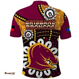 Brisbane Broncos Rugby NAIDOC 2023 Polo Shirt For Our Elders Aboriginal Amazing Aussie