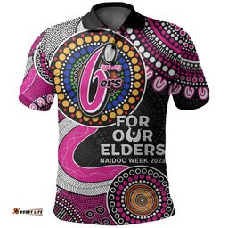 Sydney Sixers Cricket Polo Shirt NAIDOC 2023 Aboriginal Amazing Aussie