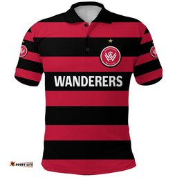 Custom Personalised Western Sydney Wanderers Polo Shirt Soccer Club Original Style - Black Amazing Aussie