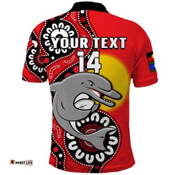 Custom Text And Number Dolphins Rugby NAIDOC 2023 Polo Shirt For Our Elders Aboriginal Amazing Aussie