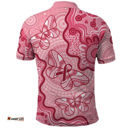 Australia Indigenous Mother's Day Polo Shirt Breast Cancer Survivor