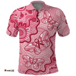 Australia Indigenous Mother's Day Polo Shirt Breast Cancer Survivor
