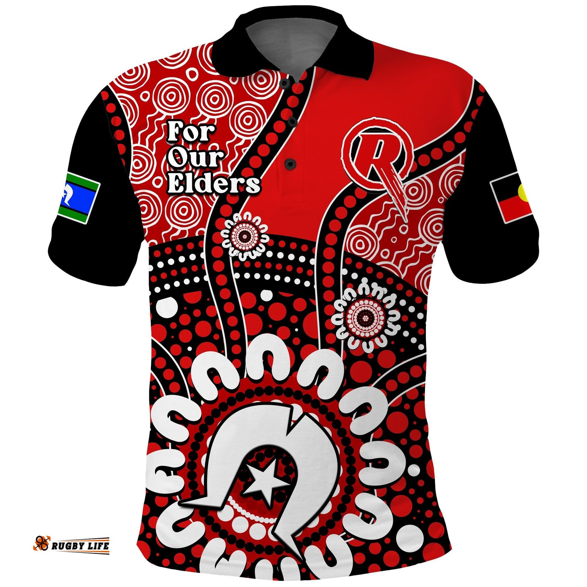 Melbourne Renegades NAIDOC 2023 Polo Shirt Indigenous For Our Elders Amazing Aussie