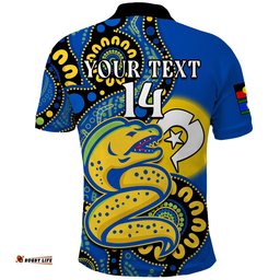 Custom Text And Number Eels Rugby NAIDOC 2023 Polo Shirt For Our Elders Aboriginal Amazing Aussie