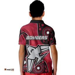 Essendon Football Aboriginal Bombers Polo Shirt Tee Aussie