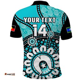 Custom Text And Number Brisbane Heat NAIDOC 2023 Polo Shirt Indigenous For Our Elders Amazing Aussie