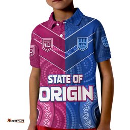 Blues and Maroons Rugby Polo Shirt Origin NSW Combine Queensland Aboriginal Australian Amazing Aussie