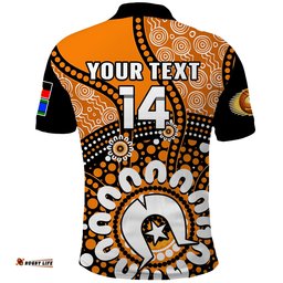 Custom Text And Number Perth Scorchers NAIDOC 2023 Polo Shirt Indigenous For Our Elders Amazing Aussie