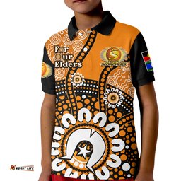 Custom Text And Number Perth Scorchers NAIDOC 2023 Polo Shirt Indigenous For Our Elders Amazing Aussie