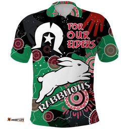 Custom Personalised Rabbitohs Rugby NAIDOC 2023 Polo Shirt Torres Strait Aboriginal Amazing Aussie