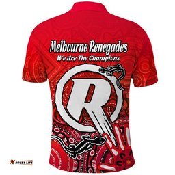 Custom Personalised Melbourne Renegades Champions Polo Shirt Lizard Indigenous Aboriginal Amazing Aussie