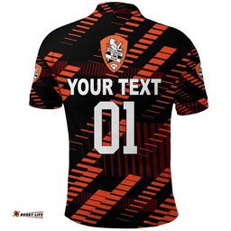 Custom Personalised Brisbane Roar Polo Shirt Soccer Club Original Style - Black Amazing Aussie