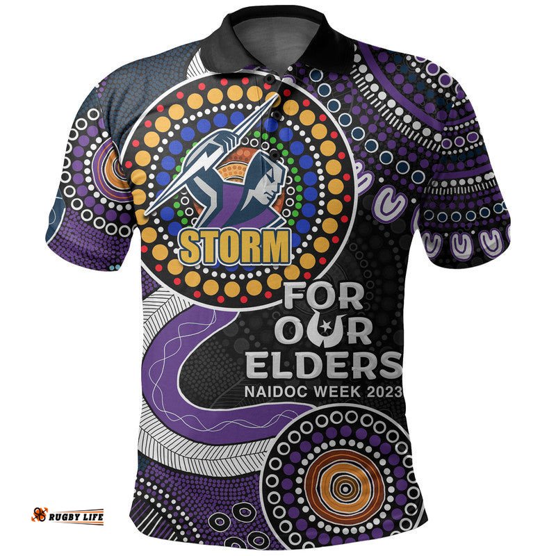 Storm Rugby Polo Shirt NAIDOC 2023 Aboriginal Amazing Aussie