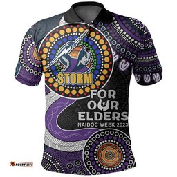 Storm Rugby Polo Shirt NAIDOC 2023 Aboriginal Amazing Aussie