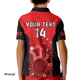 Custom Text And Number South Australia Cricket 2023 Polo Shirt West End Redbacks Sheffield Shield Indigenous Amazing Aussie