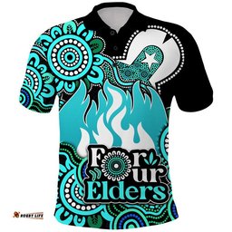Brisbane Heat Cricket Polo Shirt NAIDOC Torres Strait For Our Elders Amazing Aussie