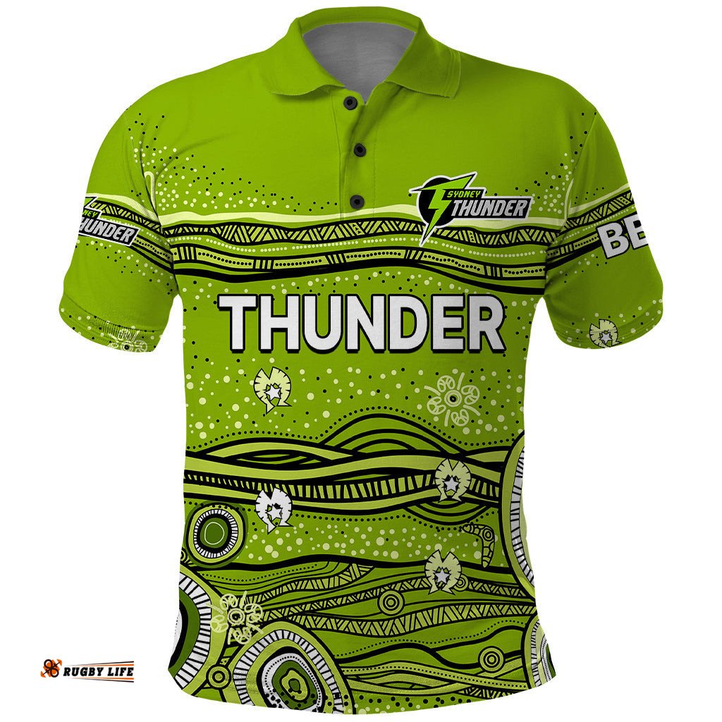 Australia Thunder Cricket Polo Shirt Indigenous 2023