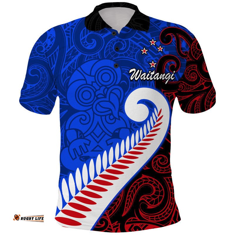 Waitangi Day Polo Shirt Aotearoa Hei Tiki Silver Fern Amazing Aussie