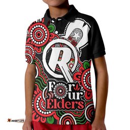 Melbourne Renegades Cricket Polo Shirt NAIDOC Torres Strait For Our Elders Amazing Aussie