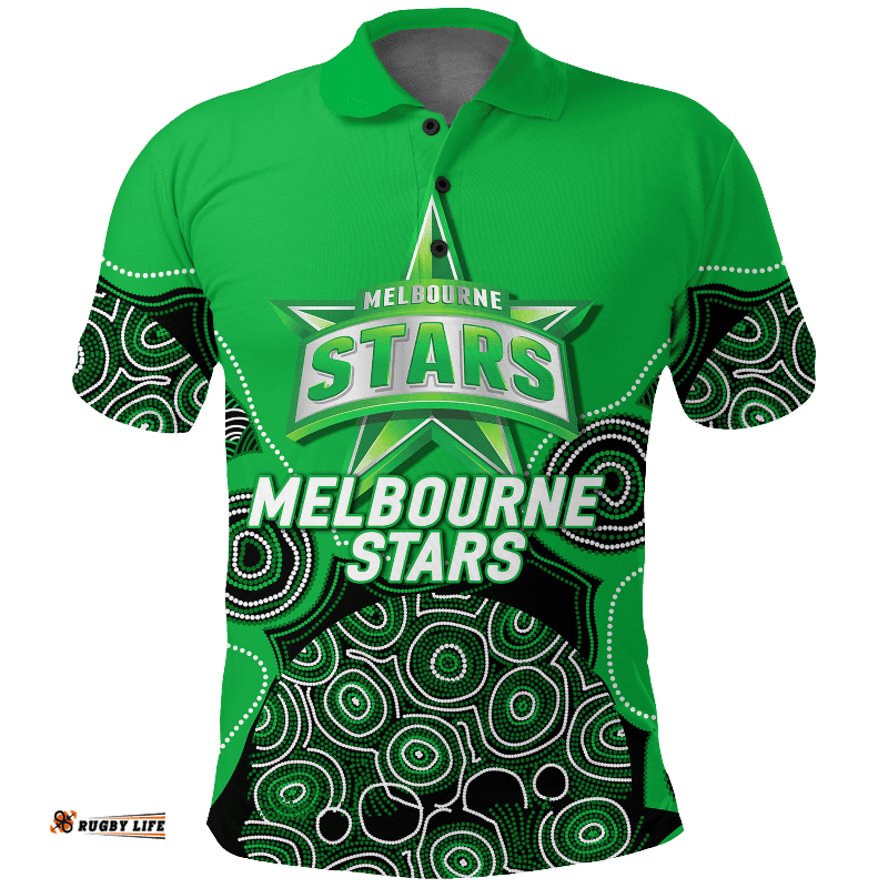 Custom Personalised Melbourne Stars Aboriginal Art Cricket 2022 Polo Shirt