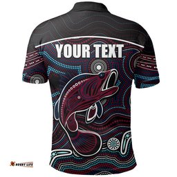 Custom Personalised Fishing Aboriginal Polo Shirt No.4 Amazing Aussie