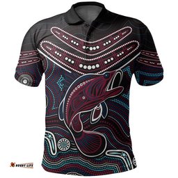 Custom Personalised Fishing Aboriginal Polo Shirt No.4 Amazing Aussie