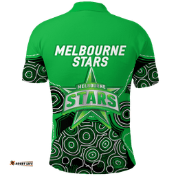 Melbourne Stars Aboriginal Art Cricket 2022 Polo Shirt