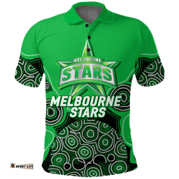 Melbourne Stars Aboriginal Art Cricket 2022 Polo Shirt