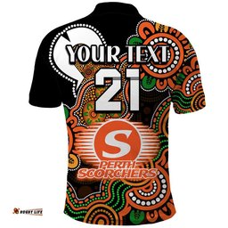 Custom Personalised Perth Scorchers Cricket Polo Shirt NAIDOC Torres Strait For Our Elders Amazing Aussie
