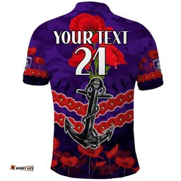 Custom Personalised Dockers Football ANZAC Polo Shirt Lest We Forget Amazing Aussie