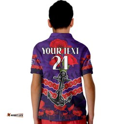 Custom Personalised Dockers Football ANZAC Polo Shirt Lest We Forget Amazing Aussie