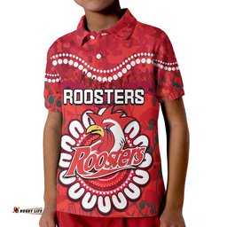 Custom Personalised Roosters Rugby ANZAC Polo Shirt Camouflage Poppy Amazing Aussie