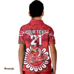 Custom Personalised Roosters Rugby ANZAC Polo Shirt Camouflage Poppy Amazing Aussie