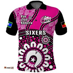 Sydney Sixers NAIDOC 2023 Polo Shirt Indigenous For Our Elders Amazing Aussie