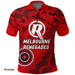 Custom Personalised Melbourne Renegades ANZAC Day Aboriginal Polo Shirt