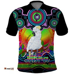 Personalised Australia Libra Cockatoo Zodiac Polo Shirt Auz Astrology Aboriginal - Rainbow